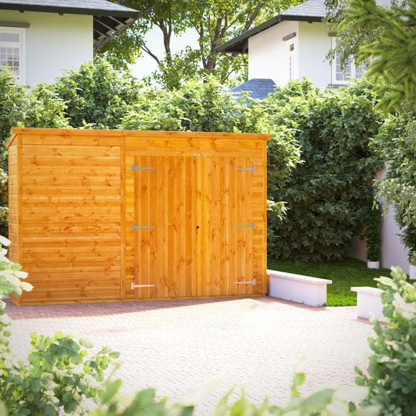 POWERSHEDS 72 cm x 312 cm Geräteschuppen mit Pultdach aus Nut und